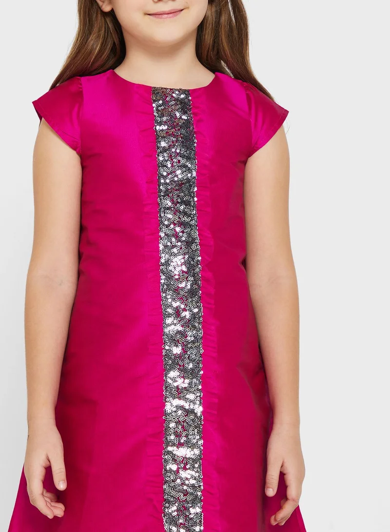 Pinata Party Wear Dress With Front Sequin Detailing