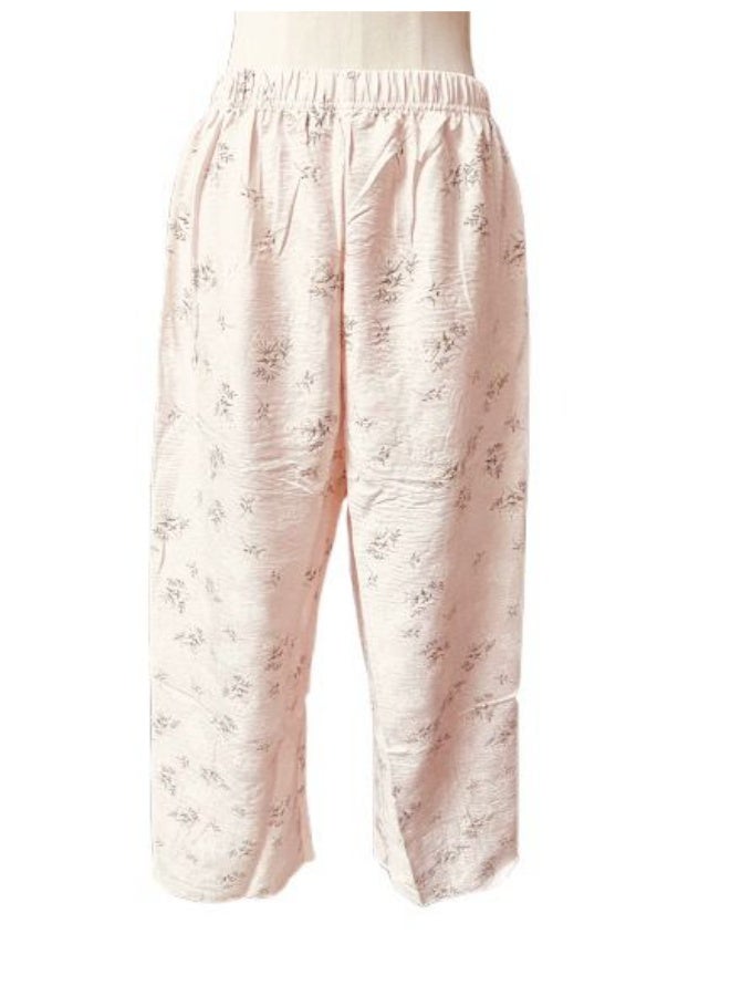 Comfortable Printed Pajamas Cotton Linen Ruffles for Women's Pajamas Set  - Image 3
