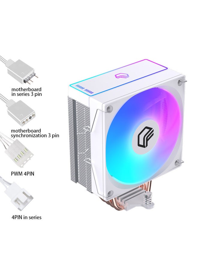 LOVINGCOOL Desktop Computer Temperature-controlled Argb Air-cooled Full-platform Amd Cooling Fan With Four Copper Pipes Cpu Cooler With Digital Display Design - Image 1