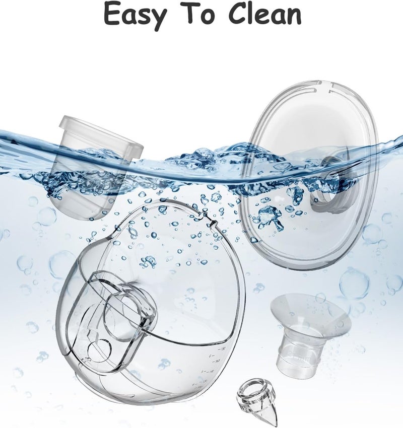 Gowing قطع غيار مضخة الثدي القابلة للارتداء كوب جمع الحليب متوافق مع مضخة Lansinoh Discreet Duo Nuliie S32 تشمل صمام بطة 24 مم فلانج غشاء سيليكون رابط 21 مم إدخالات فلانج - Image 5