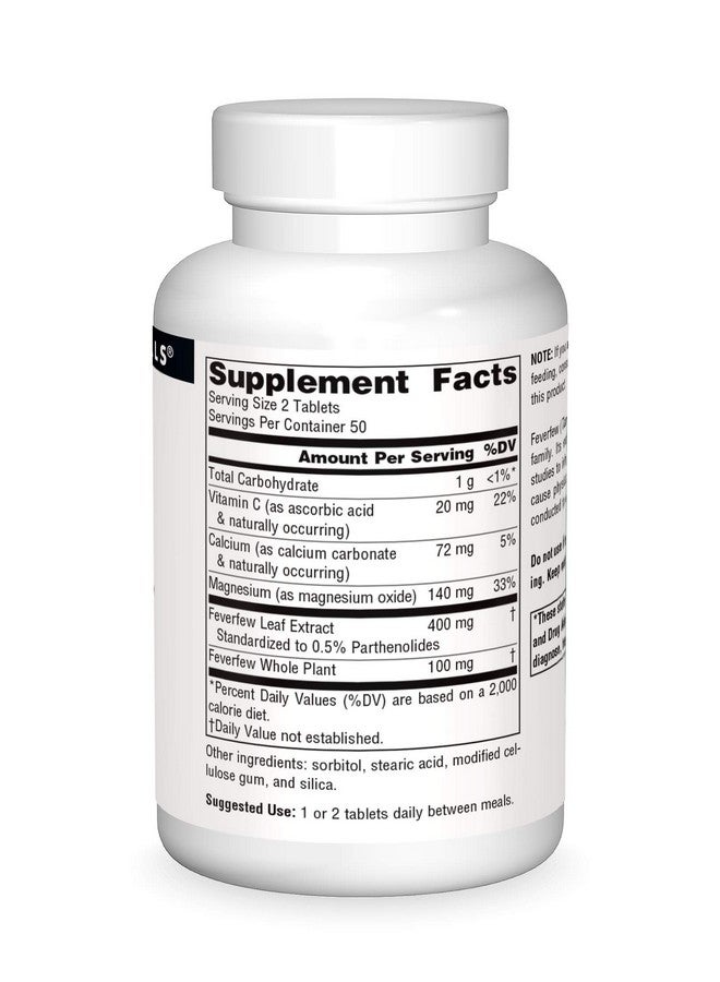 Source Naturals مستخلص فيفرفيو من سورس ناتشورالز - يدعم وظيفة الدماغ الصحية* - 100 قرص - Image 3