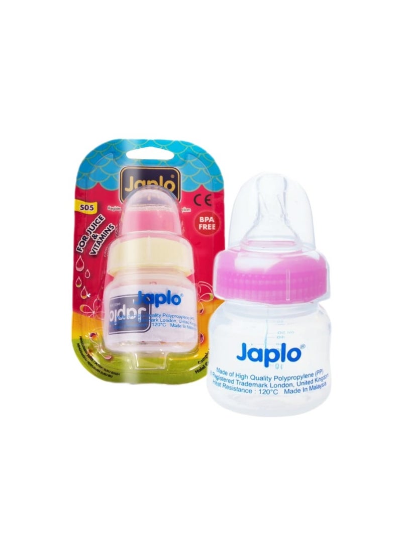 Japlo Juice & vitamin Feeding Bottle with Anti-colic nipple  50 ml  - Image 1