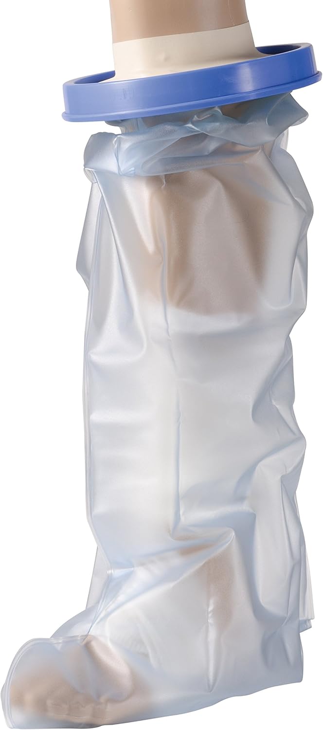 DMI Waterproof Cast Cover Wound Barrier  Bandage Protector Reusable with a Watertight Seal for Showers Baths and Pools Fits Pediatric or Child Leg up to 23 inches in Length Large Leg - Image 2