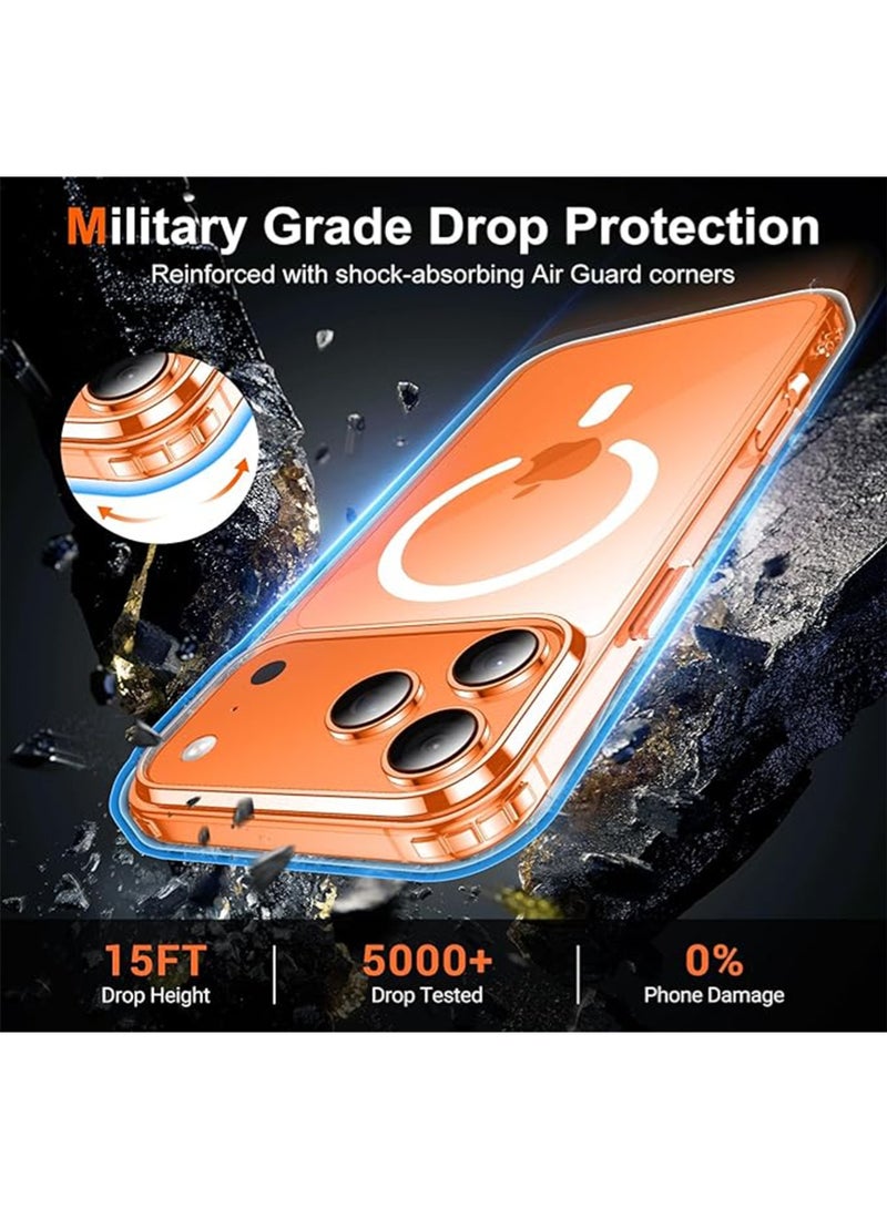 WRISTWISE Case Cover for iPhone 17 Pro with 1 transparent screen protector, [Compatible with Magsafe] [Anti-yellowing] [Military-grade protection] Shockproof ultra-thin magnetic mobile phone case, clear - Image 4