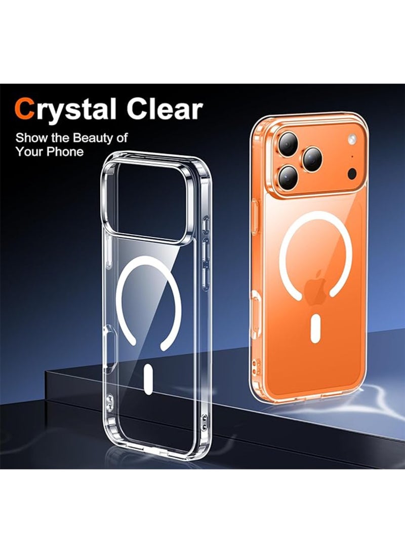 WRISTWISE Case Cover for iPhone 17 Pro with 1 transparent screen protector, [Compatible with Magsafe] [Anti-yellowing] [Military-grade protection] Shockproof ultra-thin magnetic mobile phone case, clear - Image 5