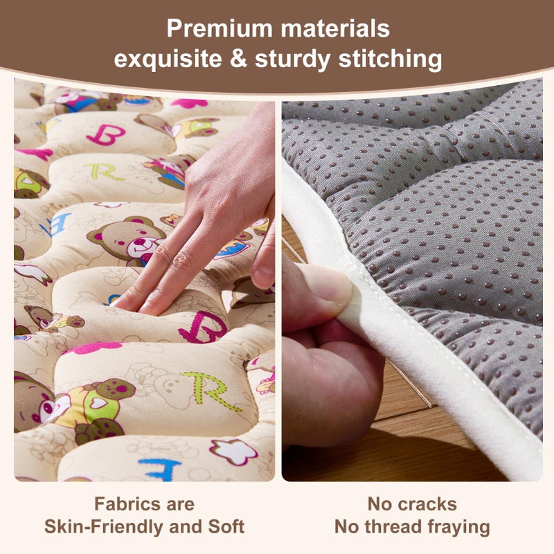 Vibe bear Baby Play Mat - 79" X 71",Premium Thicker Foam One-Piece Machine Washable, Extra Large Anti-Slip Soft Cushioning Foam Playmats for Babies and Toddlers, Foldable Baby Crawling Mat for Playpen - Image 5
