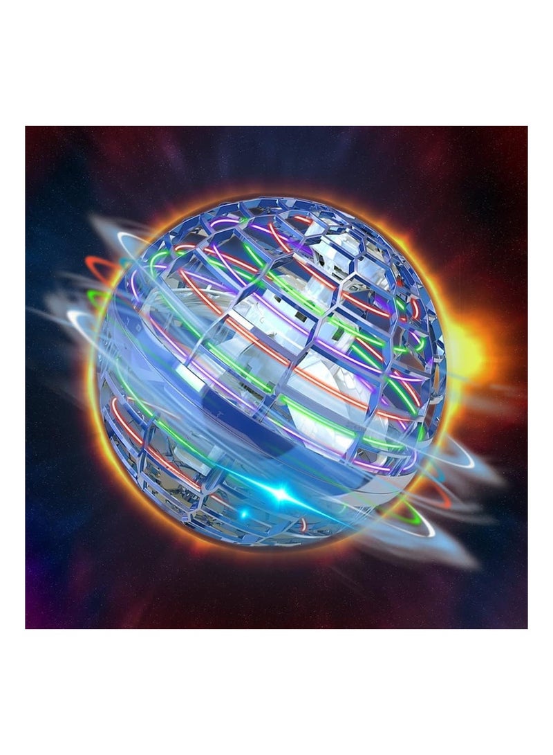 Children's Flying Ball Toy, Hand-Controlled Hovering Ball With Colorful LED Light, Fidget Spinner Toy, Suitable For Adults And Children (Blue) - Image 2