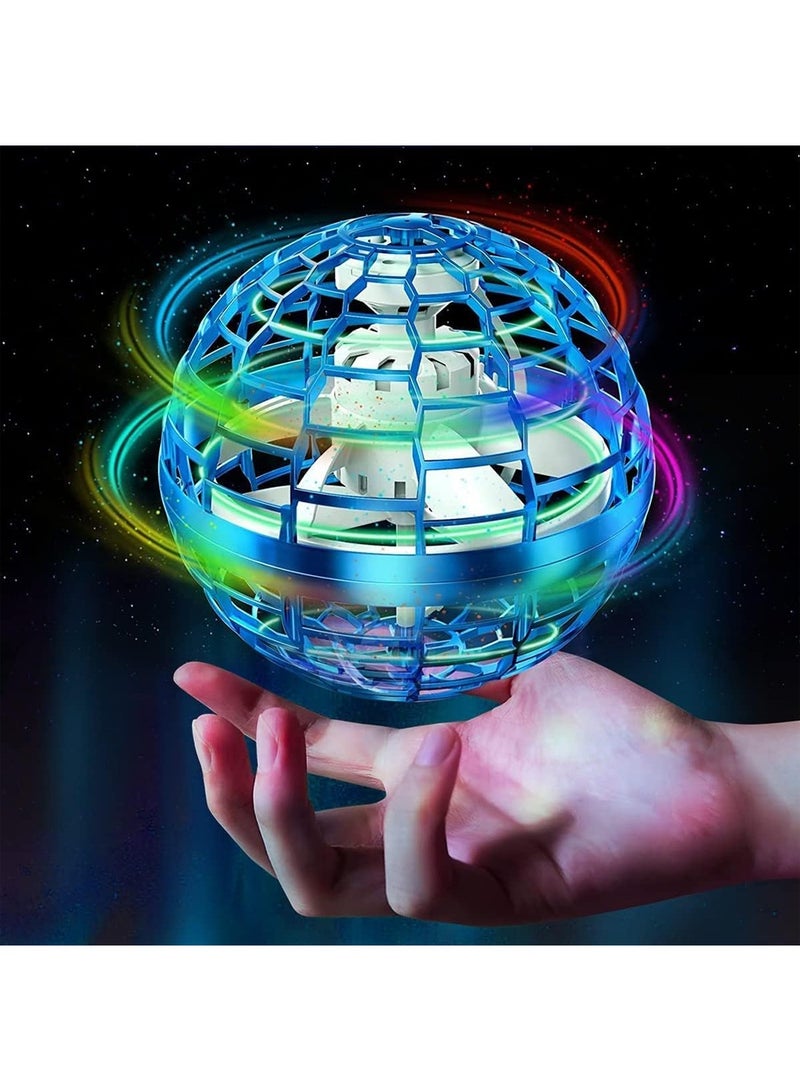 Children's Flying Ball Toy, Hand-Controlled Hovering Ball With Colorful LED Light, Fidget Spinner Toy, Suitable For Adults And Children (Blue) - Image 1