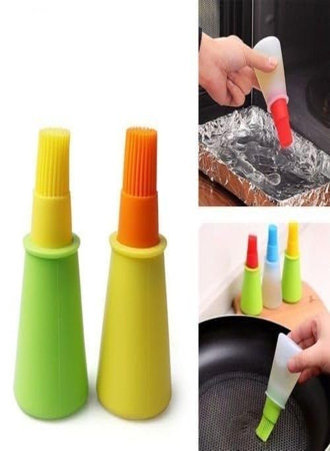Kayru Silicone Cooking Oil Bottle with Spatula Oil Spreading Brush for Kitchen, Oil, Butter, Dhosa Kitchen use (Pack of 1) (Multi Colour) - Image 4