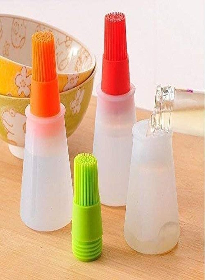 Kayru Silicone Cooking Oil Bottle with Spatula Oil Spreading Brush for Kitchen, Oil, Butter, Dhosa Kitchen use (Pack of 1) (Multi Colour) - Image 3