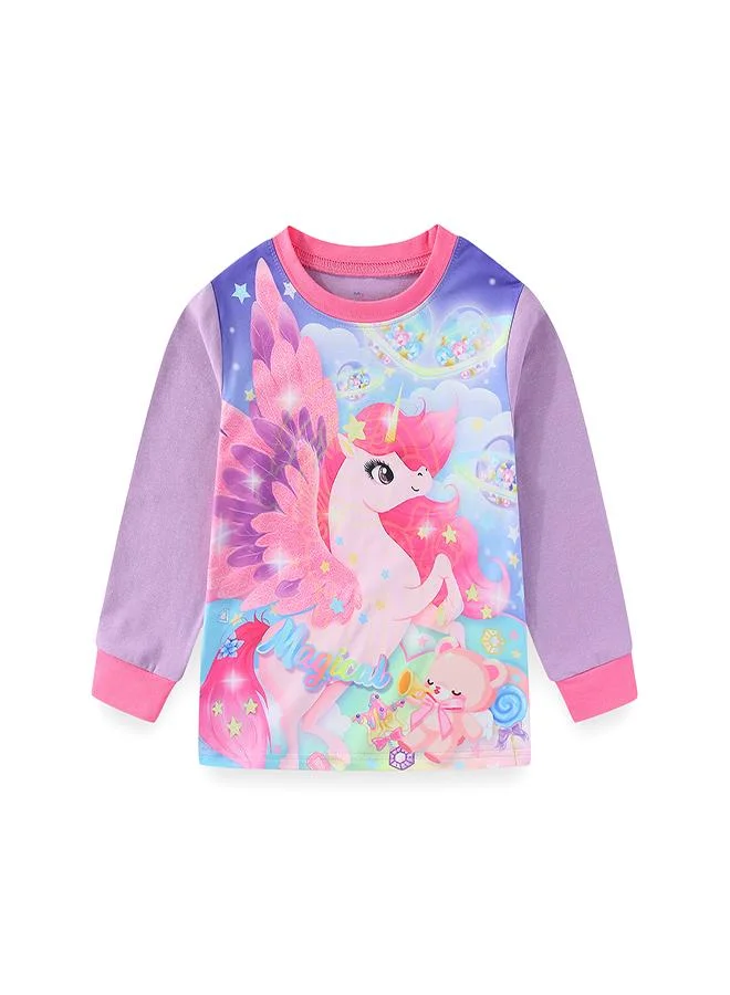 babyqlo Starry Night Unicorn Glow-in-the-Dark PJs for Girls