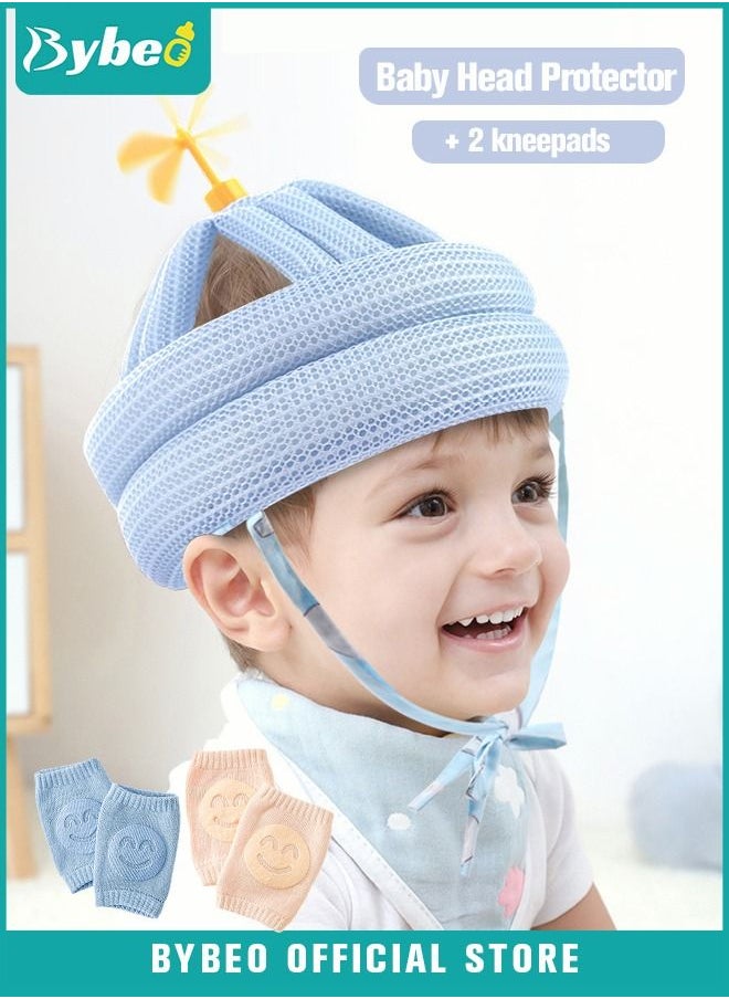 Bybeo Baby Head Protector Cushion Pillow Toddler Breathable Safety Protect Hat With 2 Knee Pads for Crawling and Walking  - Image 1