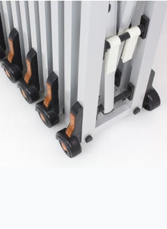 Generic Movable Aluminum Barrier with Wheels, 4m Length × 120cm Height, Security & Traffic Control Fence  - Image 2