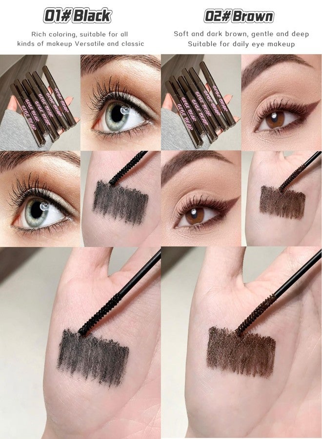 Gege Bear Mascara Slim And Long | Black Brown Color Options | Waterproof Smudge Proof | Teen Women Girls | Soft Bold Aesthetic | Lengthening Volumizing Mascara | Sensitive Eyes Safe | Non-Clumping Long Lasting (01#Black, 3g) - Image 3