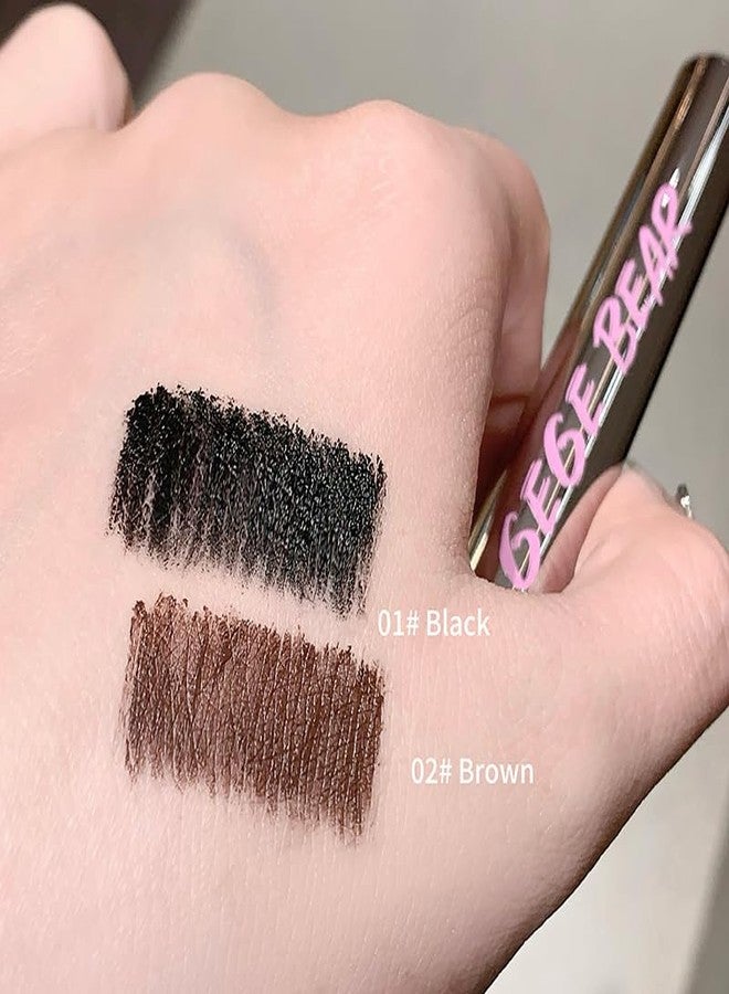 Gege Bear Mascara Slim And Long | Black Brown Color Options | Waterproof Smudge Proof | Teen Women Girls | Soft Bold Aesthetic | Lengthening Volumizing Mascara | Sensitive Eyes Safe | Non-Clumping Long Lasting (01#Black, 3g) - Image 2