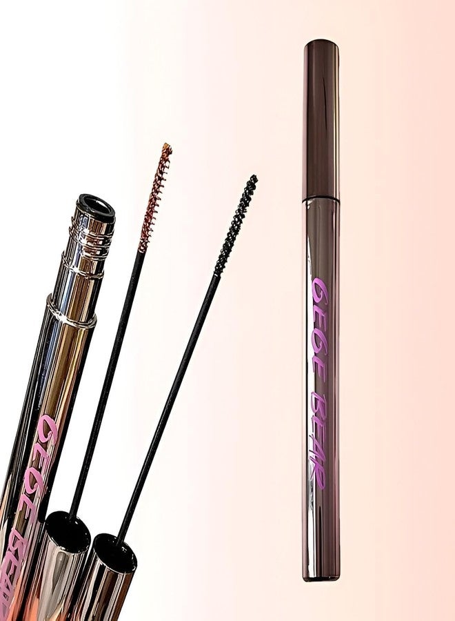 Gege Bear Mascara Slim And Long | Black Brown Color Options | Waterproof Smudge Proof | Teen Women Girls | Soft Bold Aesthetic | Lengthening Volumizing Mascara | Sensitive Eyes Safe | Non-Clumping Long Lasting (01#Black, 3g) - Image 1