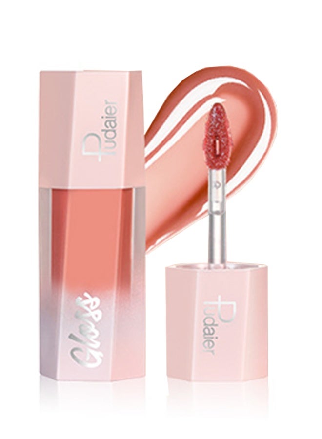 pudaier Ultra Glossy Lip Gloss Diamond Matte Lip Oil Gloss Glitter Metallic Liquid Lipstick Glitter Shimmer Lip Glaze Shimmery Finish High Pigment Long Lasting Lip Gloss Tint Makeup #04 - Image 1