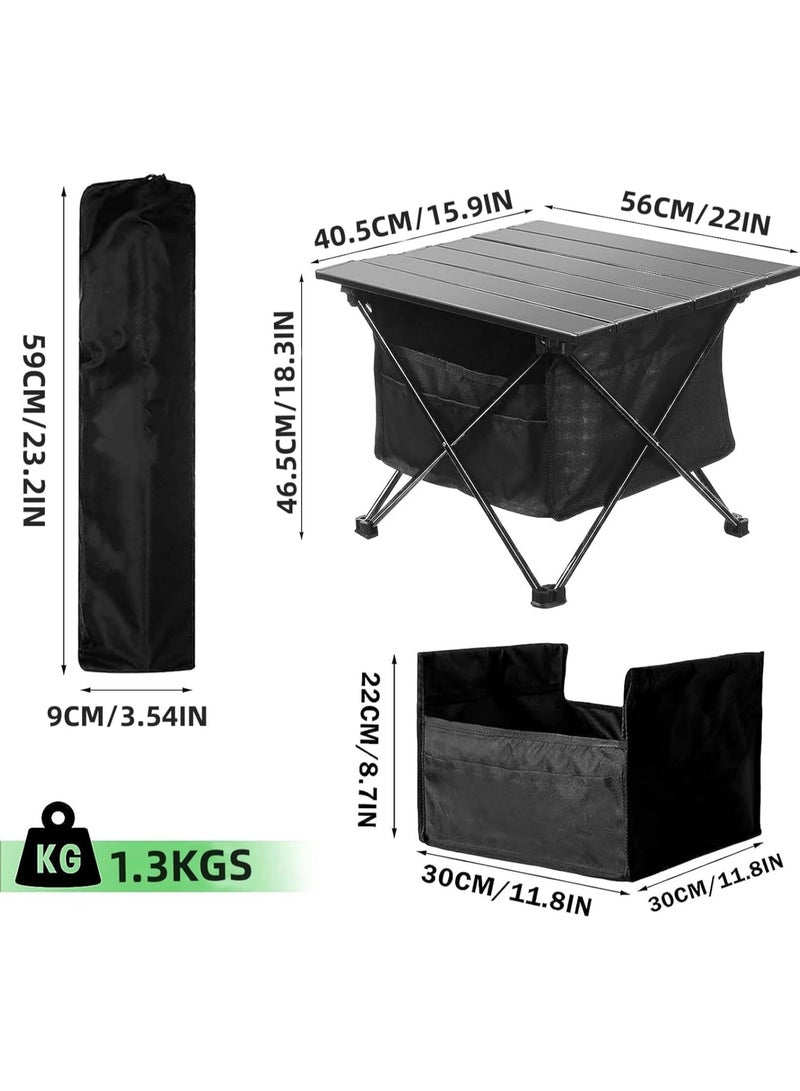 Generic Portable Camping Table Folding Ultra Lightweight Compact Side Table Portable Small Folding Table Large Capacity Storage And Carrying Bag Suitable For Outdoor Camping  - Image 2