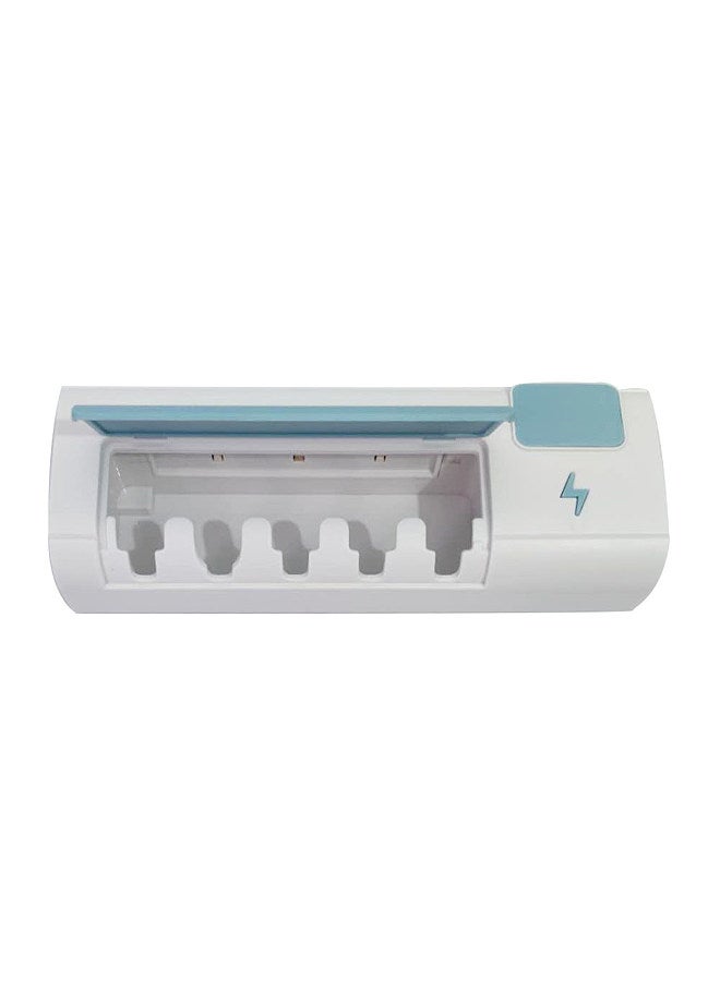 UV Toothbrush Sanitizer Toothbrush Holder Wall Mounted with Sterilizer and Timing USB Charging UV Toothbrush Organizer Cleaner 1500mAh for Ladies Family  - Image 2