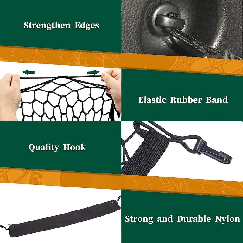 Envelope Style Cargo Net Compatible with Chevrolet Chevy Tahoe/GMC Yukon New Upgraded 2015-2024 Accessories Trunk Car Rear Tailgate Netting - Image 4