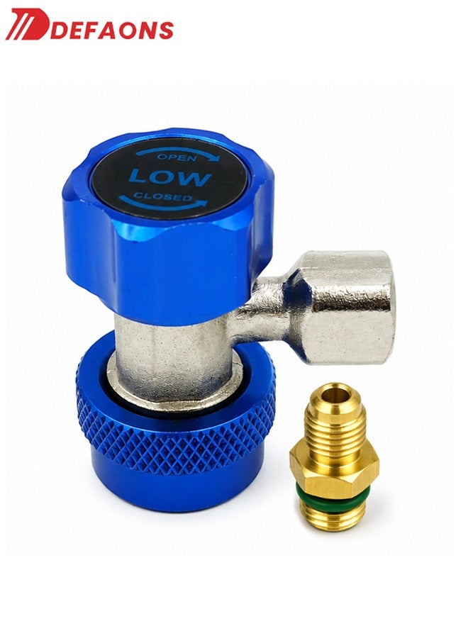 DEFAONS Auto AC Quick Coupler Low Pressure Connector 4240, Adjustable R134A Air Conditioning Service Port Adapter with Snap Lock Valve for Car AC Refrigerant Charging, HVAC Diagnostic Repair and Cooling System Maintenance Tool - Image 1