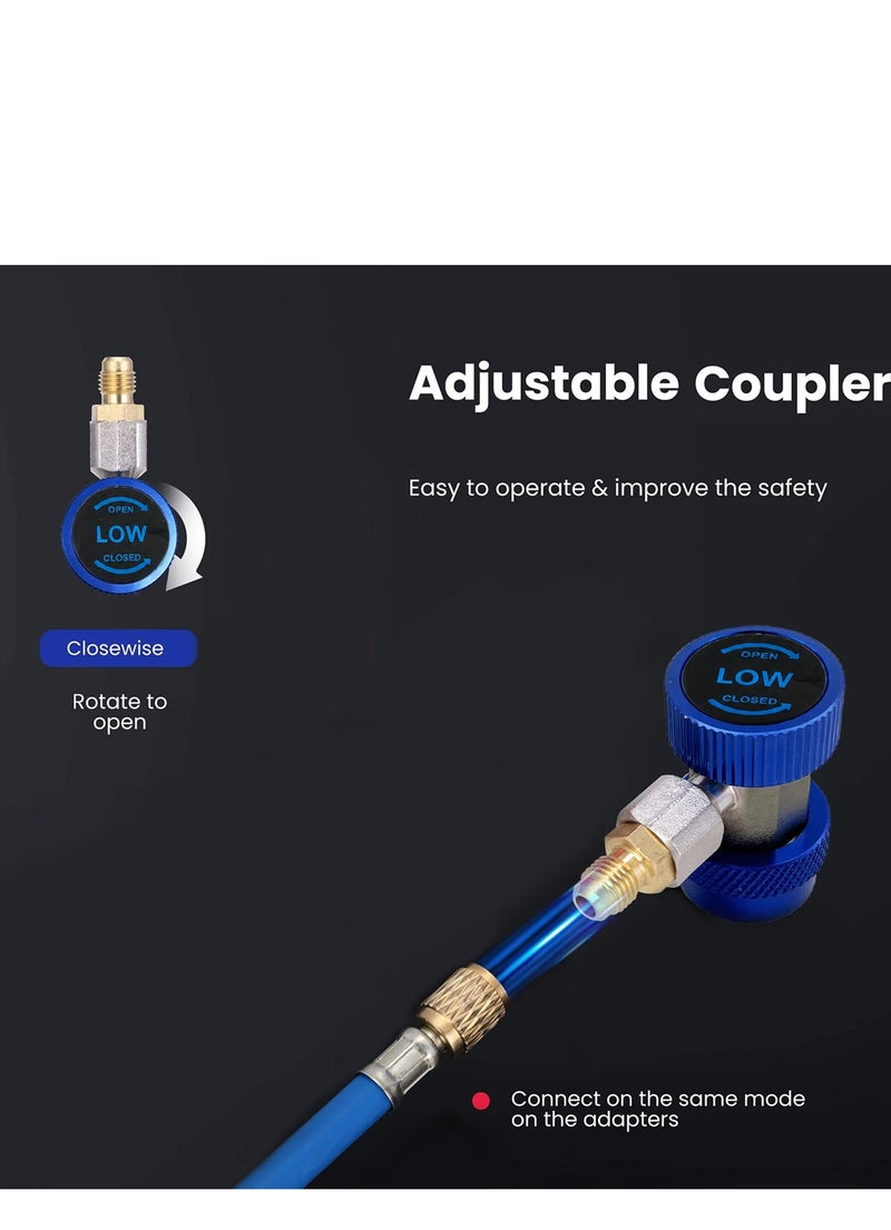 DEFAONS Auto AC Quick Coupler Low Pressure Connector 4240, Adjustable R134A Air Conditioning Service Port Adapter with Snap Lock Valve for Car AC Refrigerant Charging, HVAC Diagnostic Repair and Cooling System Maintenance Tool - Image 5