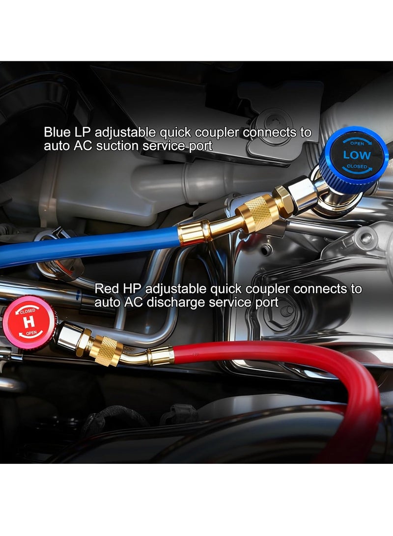 DEFAONS Auto AC Quick Coupler Low Pressure Connector 4240, Adjustable R134A Air Conditioning Service Port Adapter with Snap Lock Valve for Car AC Refrigerant Charging, HVAC Diagnostic Repair and Cooling System Maintenance Tool - Image 3