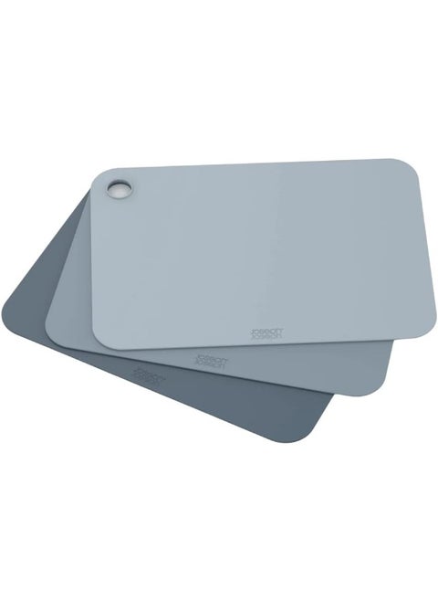 Joseph Joseph Pop Colour Coded Chopping Mats, Sky Blue Set of 3