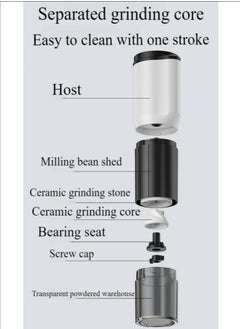 Coffee grinder, 2-in-1 electric and manual grinder, 6-level adjustable coarseness, USB rechargeable - with hand grinding kit - pzsku/ZAC0587770252AD8AF814Z/45/_/1729136490/503e836c-eee5-4be0-b0c0-3bfa055b56e6