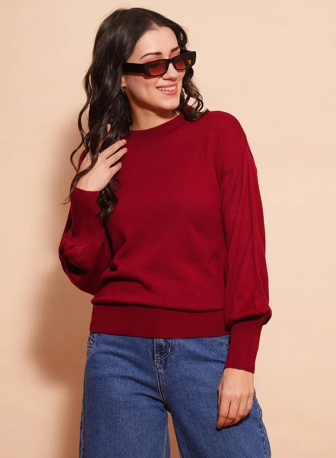 جلو باص سويتر قطن بتفاصيل مضلعة