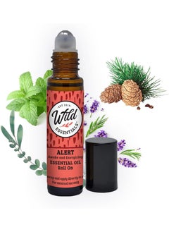 mEssentials mEssentials Alert Essential Oil Roll On, 10ml, Made with 100% Pure, Premium Grade Essential Oils and Organic Jojoba Oil, Ready to Use, Moisturizer, All Natural 