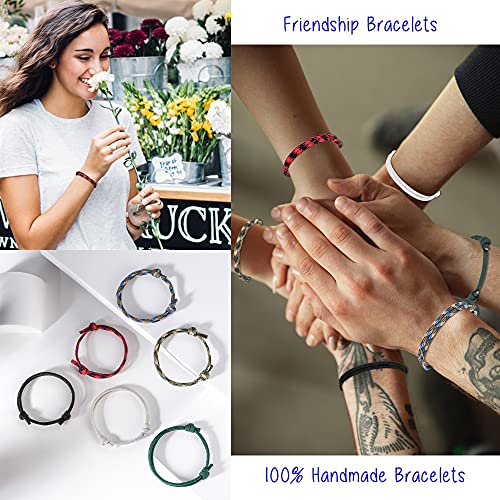 Jeka Valentines Day Gifts for Teens Teenagers, Braided Rope Woven Friendship Best Friends Surfer Bracelets for Men - Image 3