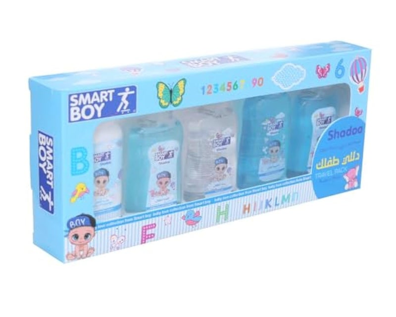 Baby Skin & Hair Care Set (Shampoo + Conditioner + Powder + Oil + Lotion), Light Blue DR-A-621 - Image 1