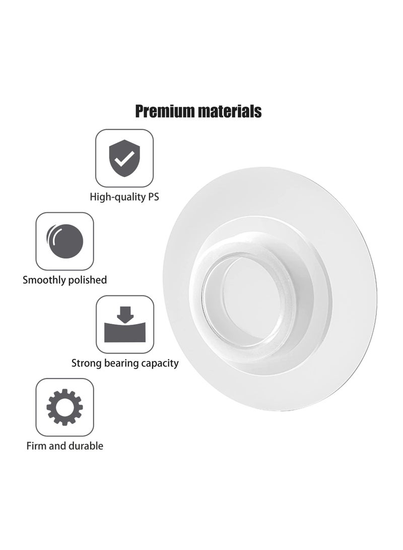 SYOSI, 8pcs Self-Adhesive Shower Curtain Rod Holder, No-Drill Telescopic Pole Support, Multipurpose Wall Mount Tension Retainer, Strong Bearing Capacity - Image 2