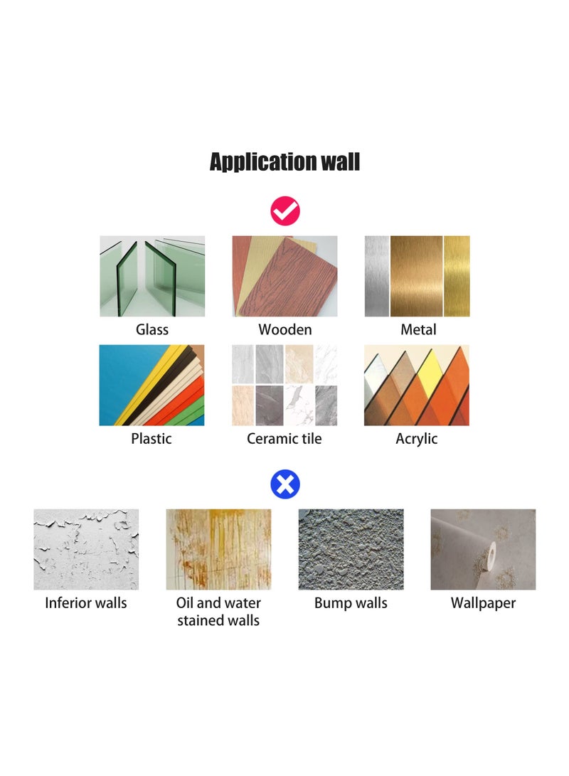 SYOSI, 8pcs Self-Adhesive Shower Curtain Rod Holder, No-Drill Telescopic Pole Support, Multipurpose Wall Mount Tension Retainer, Strong Bearing Capacity - Image 4