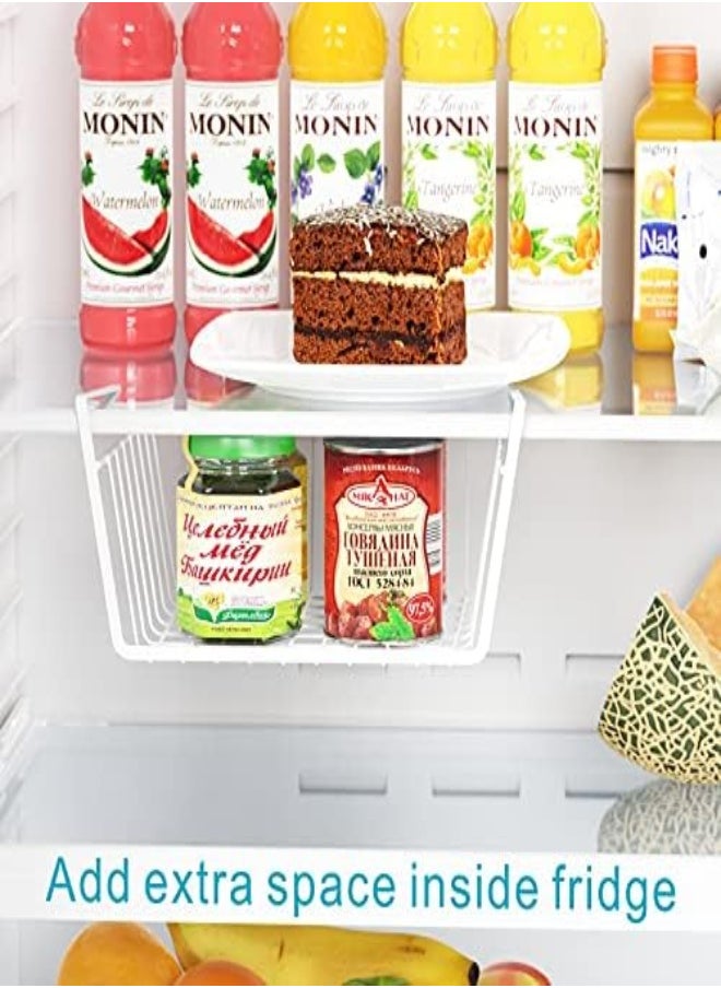 AKDC - Under Shelf Basket, Ispecle Small 6 Pack Under Shelf Storage Hanging Shelf Basket For Pantry Cupboard Laundry Room Add Extra Space, Easy To Install, White - Image 1