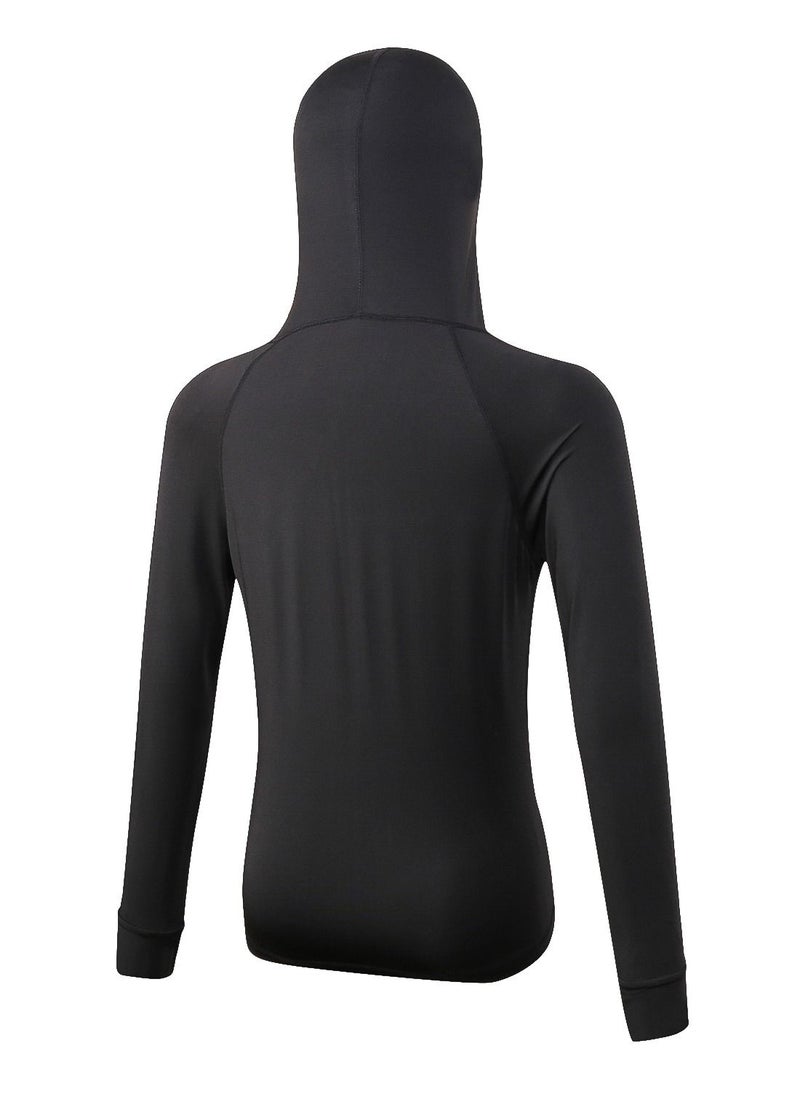 Loquat Women Quick Dry Breathable Elastic Coat Black  - Image 2