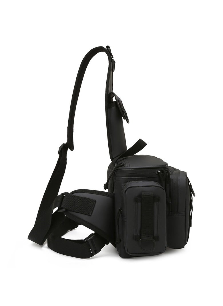 General Multifunctional Outdoor One Shoulder Crossbody Bag, Multifunctional Rod Bag Men's Shoulder Shoulder Crossbody Outdoor Bag Camouflage Tactical Fishing Bag  - Image 2