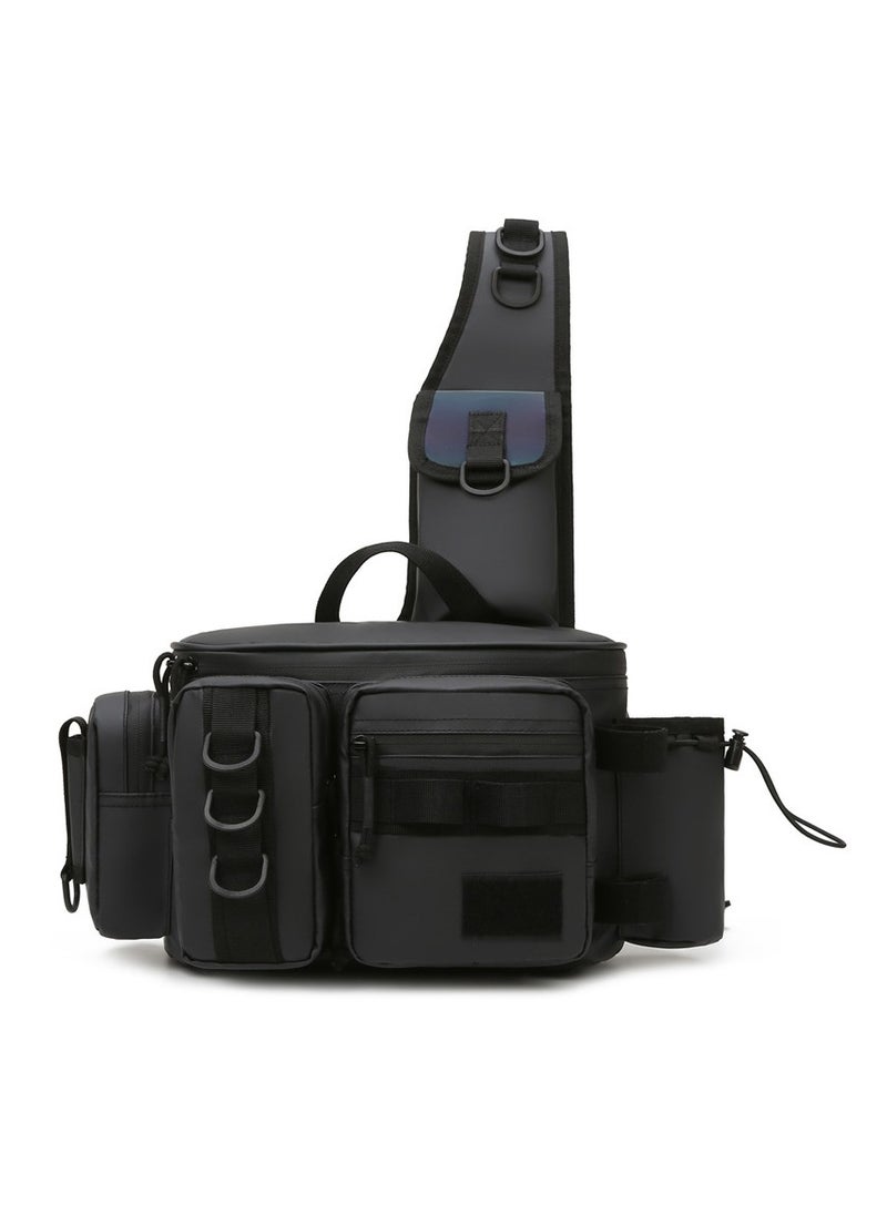 General Multifunctional Outdoor One Shoulder Crossbody Bag, Multifunctional Rod Bag Men's Shoulder Shoulder Crossbody Outdoor Bag Camouflage Tactical Fishing Bag  - Image 1