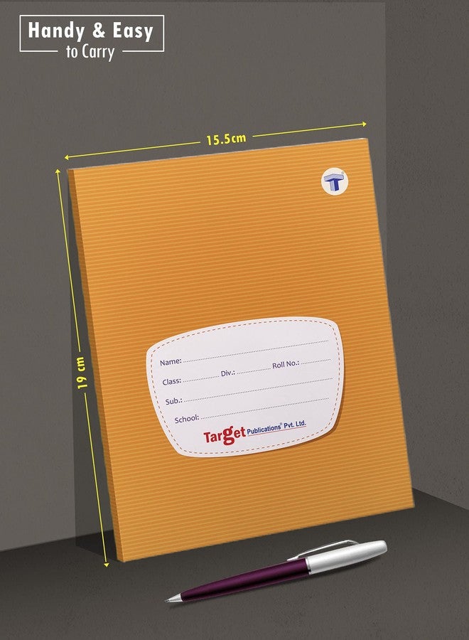 TARGET PUBLICATIONS Small Square Ruled Notebooks | Square 9 mm | 72 Pages Jumbo Size | Hard Brown Cover | 15.5 cm x 19 cm Approx | Maths Exercise Small Grid Notebooks | Pack of 6 Books | GSM 60 - Image 3