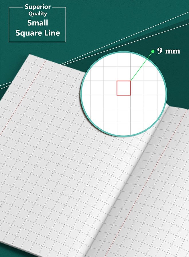 TARGET PUBLICATIONS Small Square Ruled Notebooks | Square 9 mm | 72 Pages Jumbo Size | Hard Brown Cover | 15.5 cm x 19 cm Approx | Maths Exercise Small Grid Notebooks | Pack of 6 Books | GSM 60 - Image 4