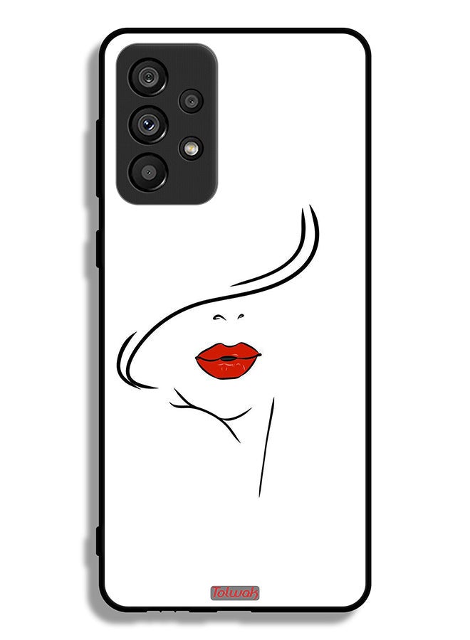 Tolwak Samsung Galaxy A73 5G Protective Case Cover Girl Face Art - Image 1