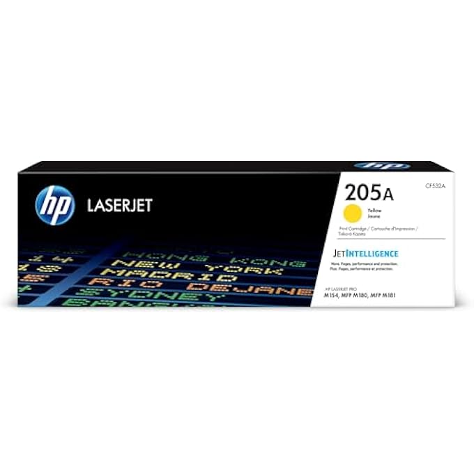 HEWLETT PACKARD 205A YELLOW ORIGINAL LASERJET TONER CARTRIDGE - CF532A - Image 1