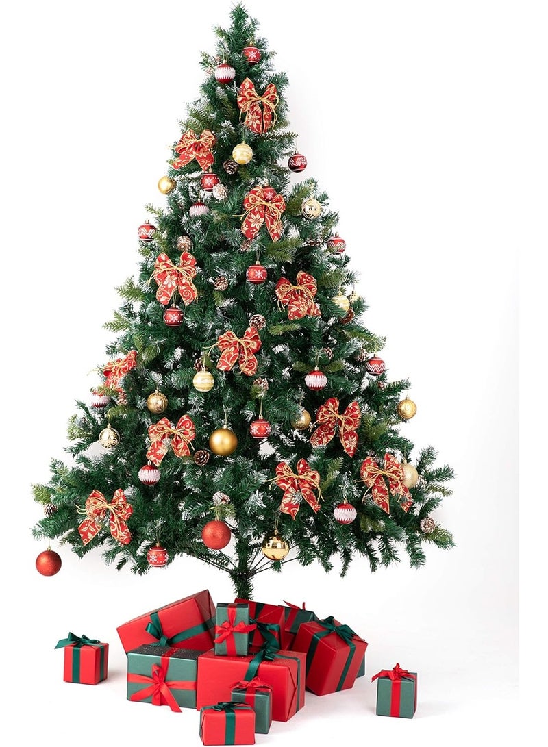 فيونكه عيد الميلاد الحمراء،مسبقة . فيونكة من القماش مقاس 22 ، فيونكة إكليل عيد الميلاد، زينة شجرة عيد الميلاد، فيونكات لتزيين حفلات عيد الميلاد (أورجانزا حمراء) - Image 3