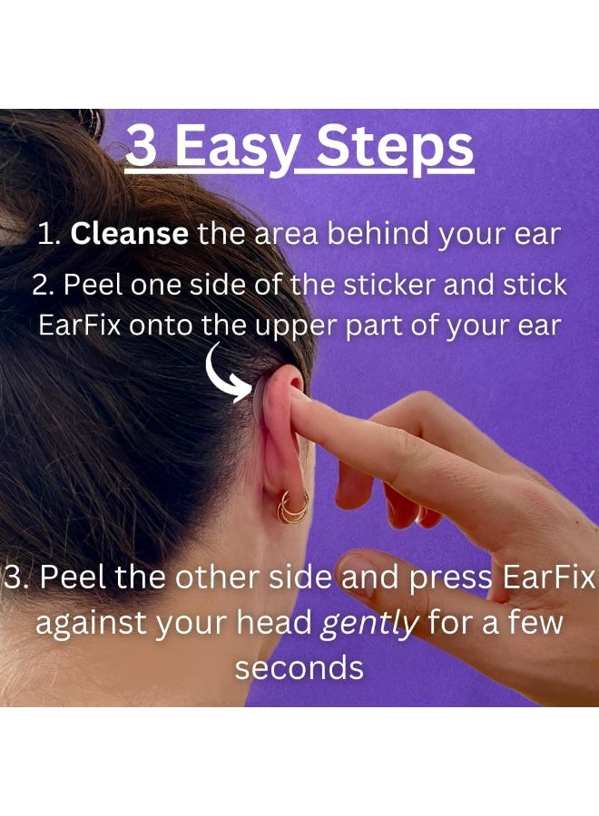 EarFix مصحح أذن الأطفال – 8 قطع ملصقات أذن لتثبيت الأذن – مصحح أذن للأطفال فوق 3 أشهر – ملصقات أذن مقاومة للماء للأذان البارزة، الأذان البارزة - Image 2