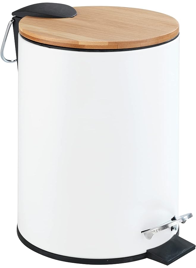 Wenko Pedal Bin Tortona 3L EasyCl., White Matt - Image 1