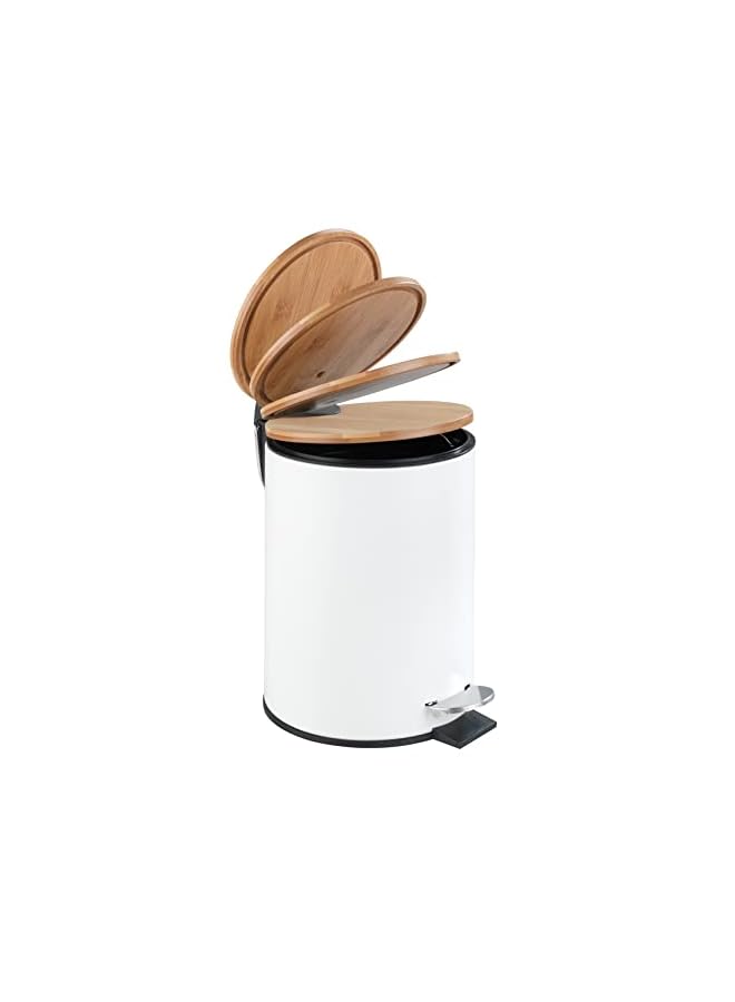 Wenko Pedal Bin Tortona 3L EasyCl., White Matt - Image 2