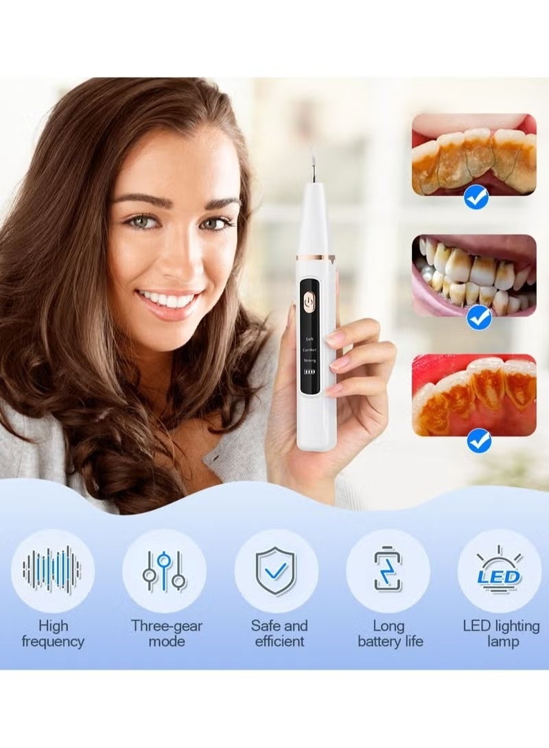 Ultrasonic Scaler Calculus Remover, Teeth Whitening Tool, 3 Models Adjustable, for Home and Travel - Image 2
