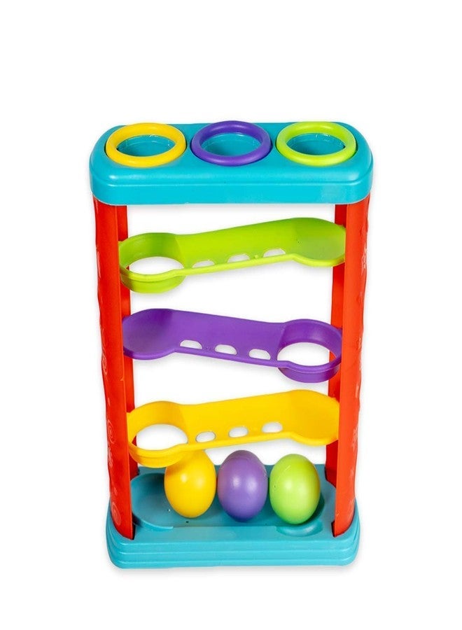 Dorytoys Dorytoy Kids Hammer Ball Toy with Colorful Rolling Track Whack-a-Ball Pounding Bench Game Early Learning Motor Skill Development for Toddlers & Babies - Image 1