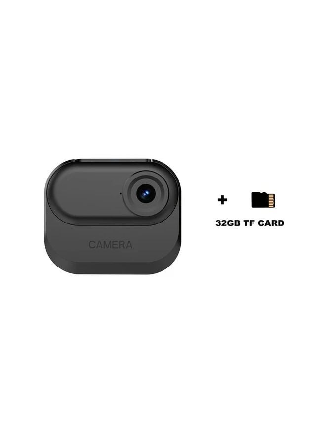 Black Camera 32GB Card 1080P FHD Wearable Magnetic Suction Anti Shake USB Charging Loop Recording - Image 1